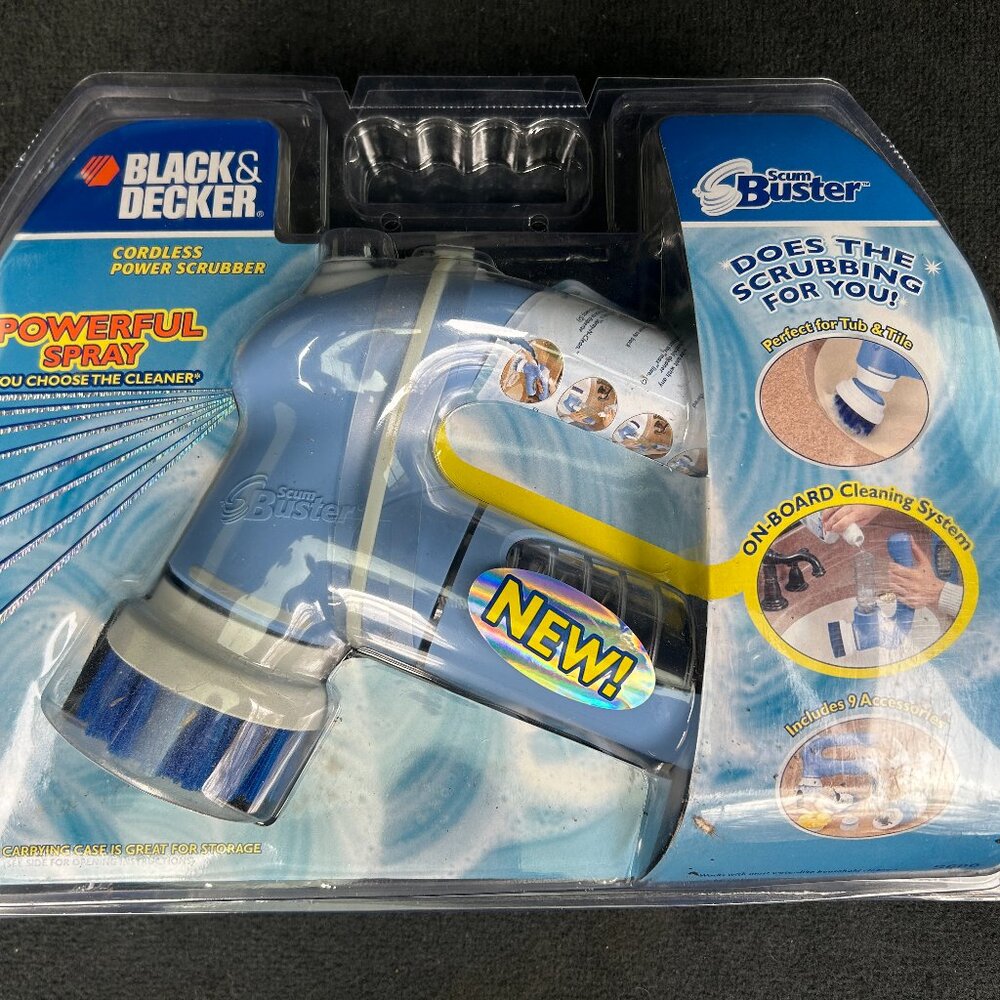 Black & Decker Scum Buster S600 Deluxe Cleaning Kit NEW Package Power Scrubber